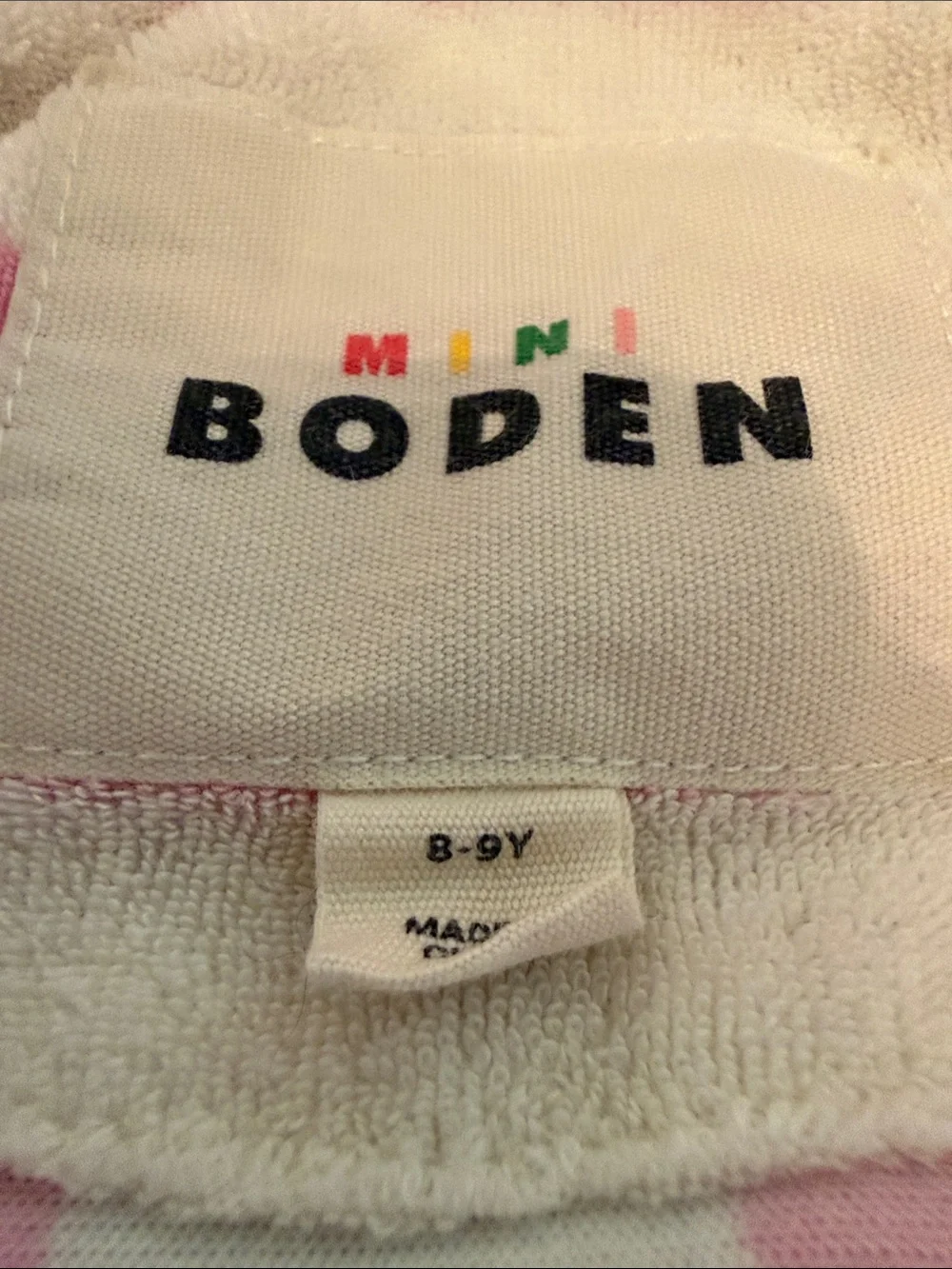 Mini Boden toweling set